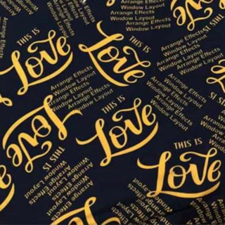 Vải sét combo chị Hoà Nguyễn gồm 5 mảnh vải lụa họa tiết , thun aty chữ love , thun chữ , lụa lập thể