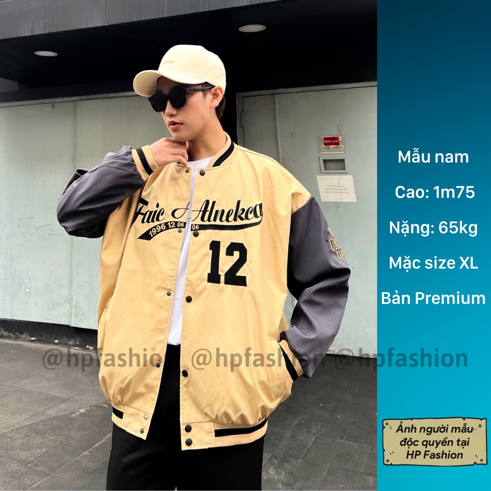 Áo bomber Varsity Jacket form rộng Faic 1996 vải dù cao cấp ❤️ Áo khoác bóng chày dáng Unisex nam nữ D11 - Happy Style