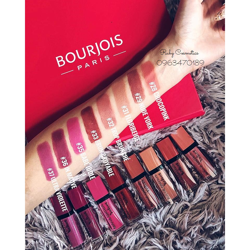 Son Kem Lỳ Bourjois Velvet Chính Hãng 100%  (Full Bảng Màu)