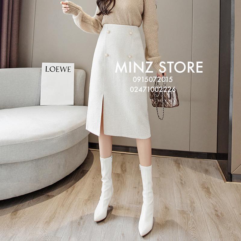 Chân váy kim tuyến 4 cúc #6205 (2 màu) | BigBuy360 - bigbuy360.vn