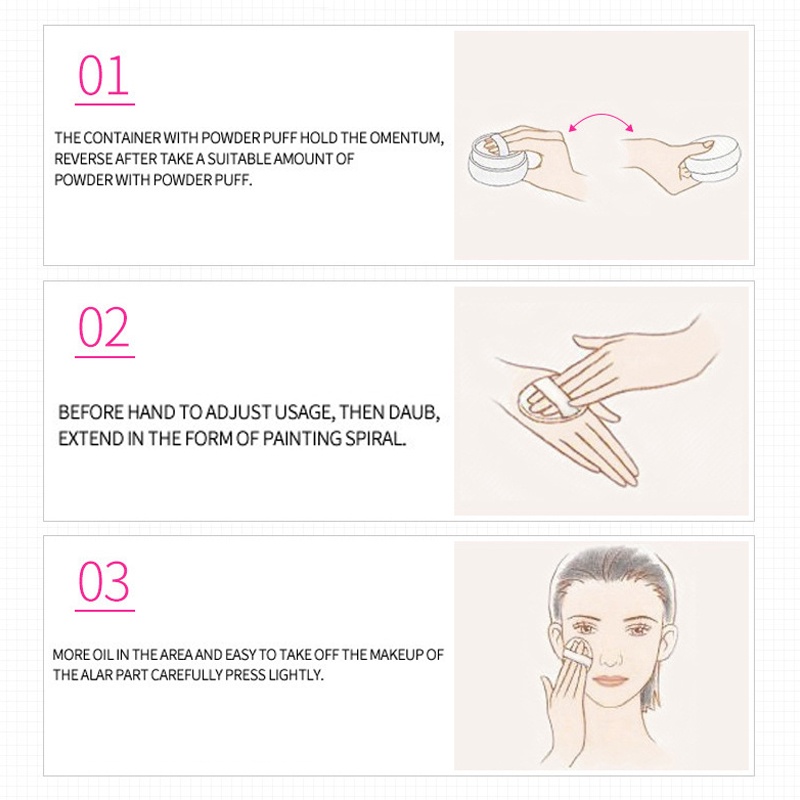 Phấn Phủ Dạng Bột Cố Định Lớp Trang Điểm Chống Nước Kiểm Soát Dầu