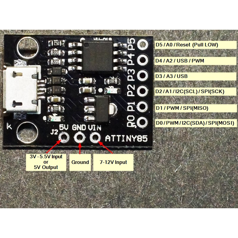 Mạch Arduino ATTiny85 Micro USB Digispark kickstarter