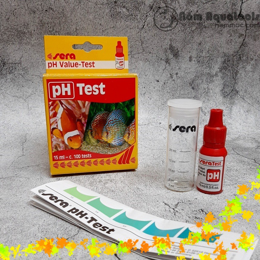 Bộ TEST pH SERA | Kiểm Tra Nồng Độ Axit, Bazo Cho Bể Cá Thuỷ Sinh