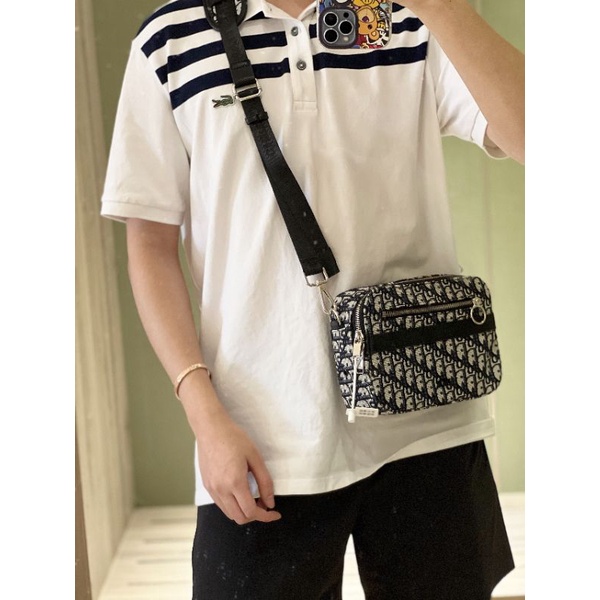 Túi đeo chéo nam D.I HOME sz22x15cm họa tiết canvas cực hịn fullbox