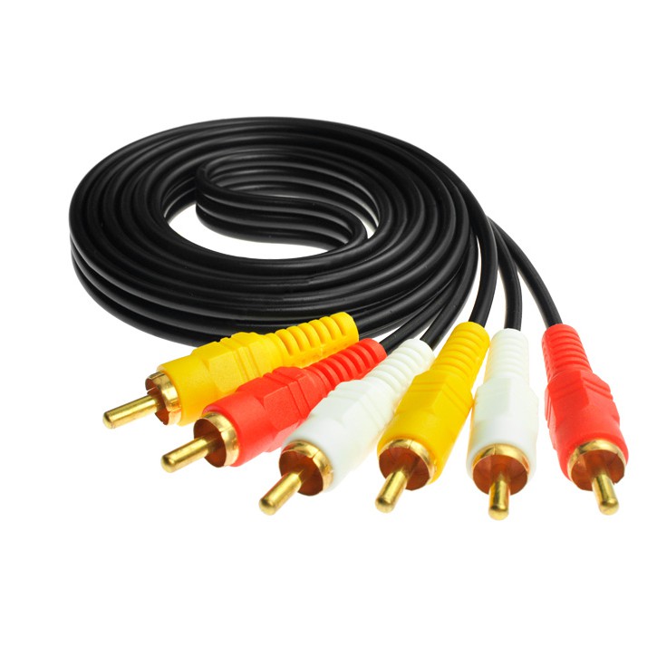 Dây Cáp Âm Thanh / video 3 Đầu Hoa Sen 3 rca Sang 3rca Dài 1.5m av 3 rca Chuyên Dụng
