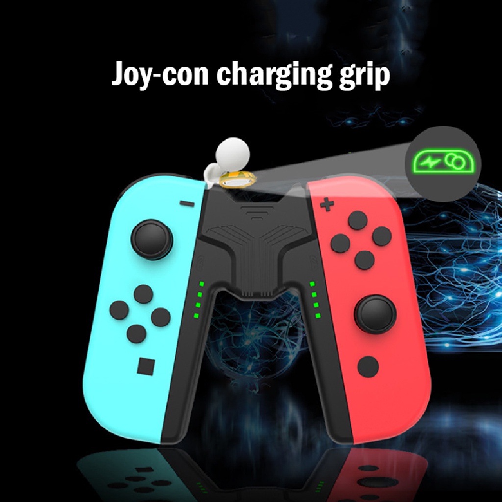 EverthingGooddown Charging Station Gaming Grip Handle Controller For Nintend Switch Joy-Con Holder vn