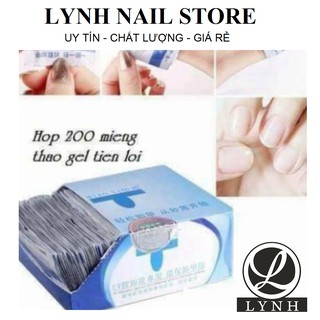 Giấy ủ phá gel có dung dịch sẵn , hộp 200 miếng