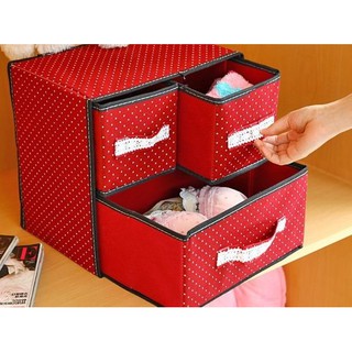 TỦ VẢI ĐỰNG ĐỒ MINI 2 TẦNG 3 NGĂN [Rẻ Vô Địch]