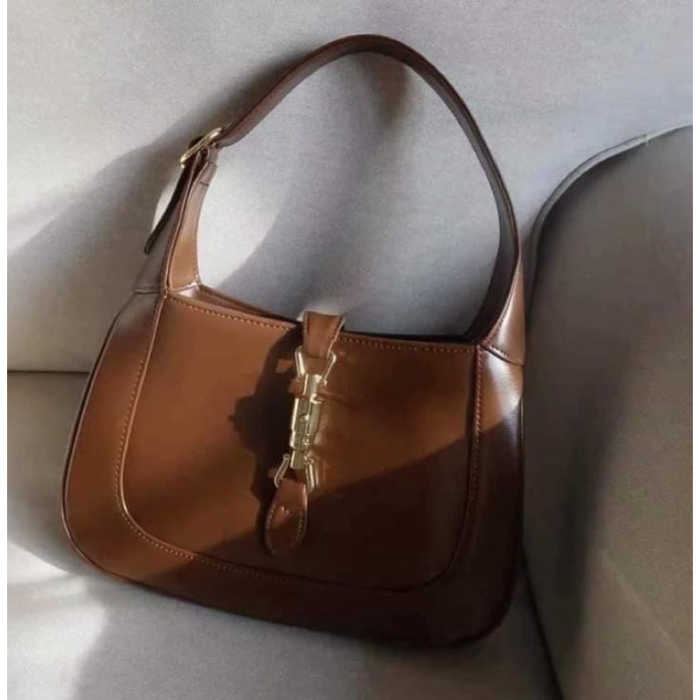 Pass túi xách pretty fit size 27 màu nâu