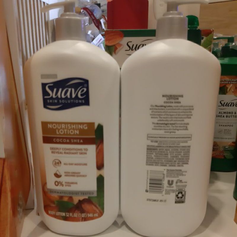 KEM DƯỠNG ẨM CHỐNG KHÔ DA SUAVE TINH CHÂT BƠ CA CAO TỪ MỸ - COCOA BUTTER HAND&BODY 946ML