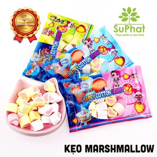 Lốc 40 gói kẹo bông gòn Marshmallow vị trái cây Thái Lan hình trái tim