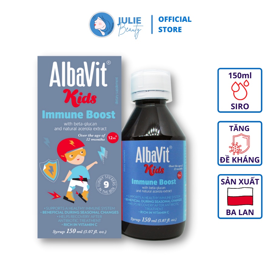 Siro tăng cường sức đề kháng cho trẻ Albavit – Albavit Kids Immune Boost Ba Lan