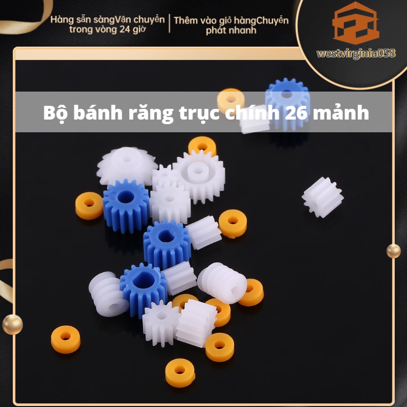 Hàng Hot 26 cái Trục nhựa Trục bánh răng &amp; tay áo 2MM / 2.3MM / 3MM / 3.17MM / 4MM cho Mô hình ô tô máy bay Hàng giao ngayWestvirginia058