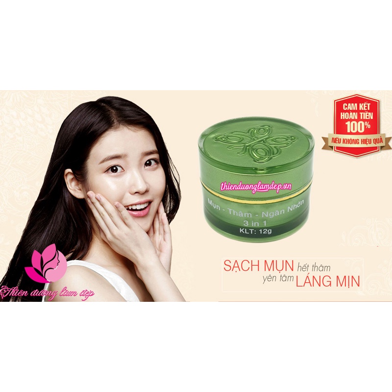 Kem Mụn, Thâm, Ngăn nhờn 3 in 1 dịch Ốc sên và Trà xanh SUN TODAY - 12g