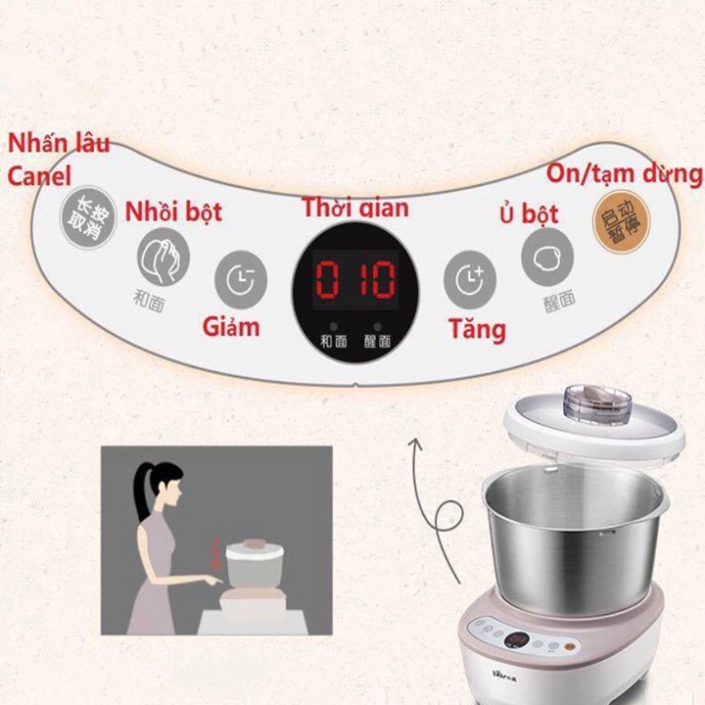 Máy trộn bột nhào bột Bear HMJ-A50B1 Chính hãng BH 12 Tháng