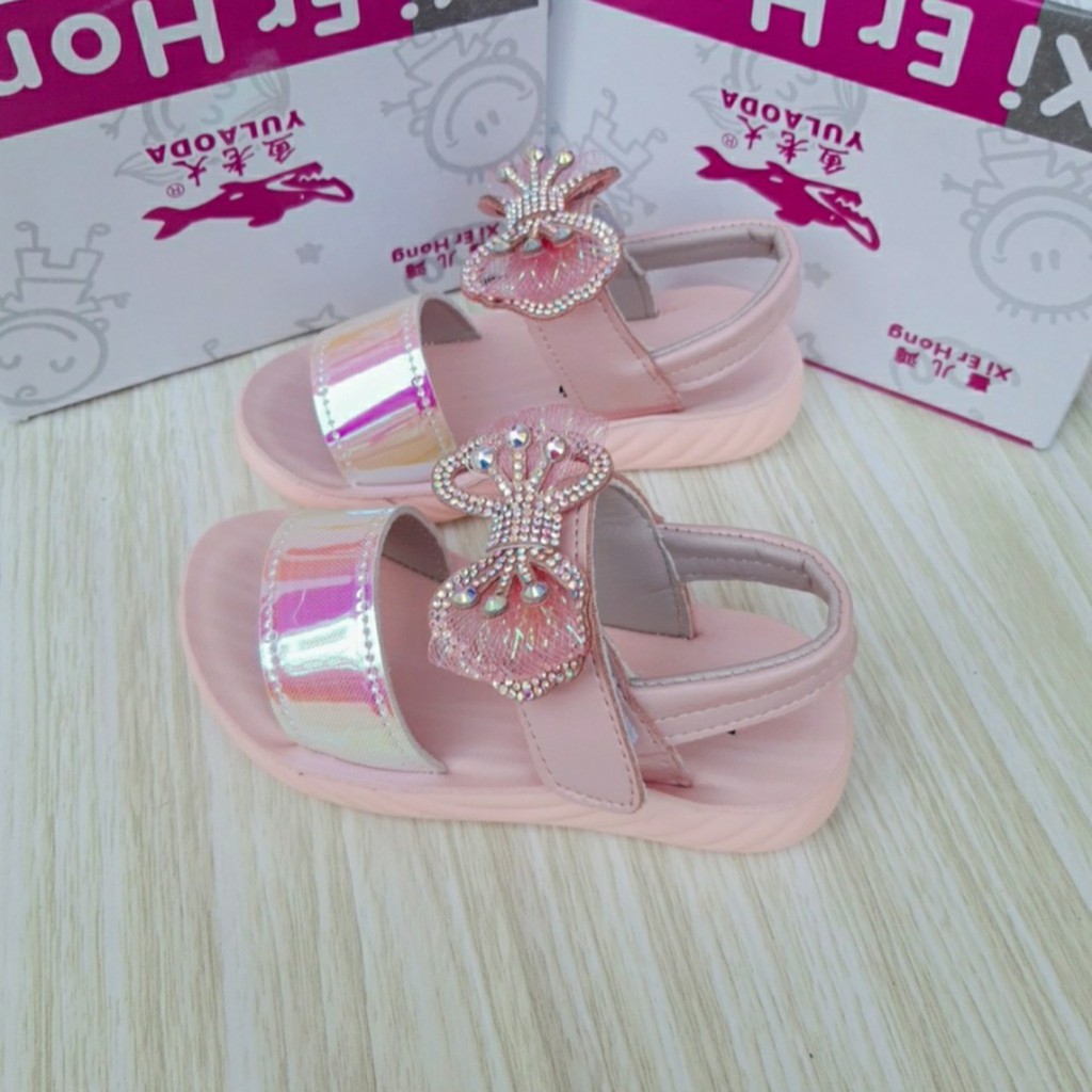 SANDAL NƠ HỒNG BÉ GÁI 22-26 SIÊU XINH MÃ A705 HÀNG QC FULL BOX (ẢNH, VIDEO THẬT)