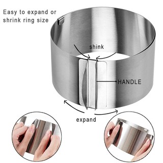 Khuôn ring mousse tròn thay đổi kích thước