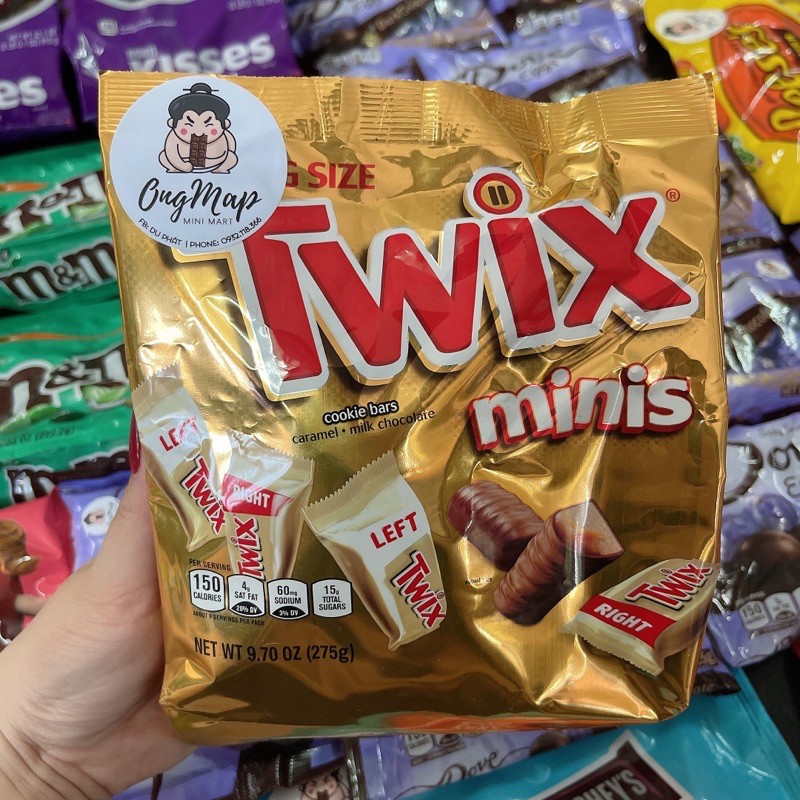 SOCOLA TWIX MINIS - Caramel x Milk Chocolate - Túi 275g