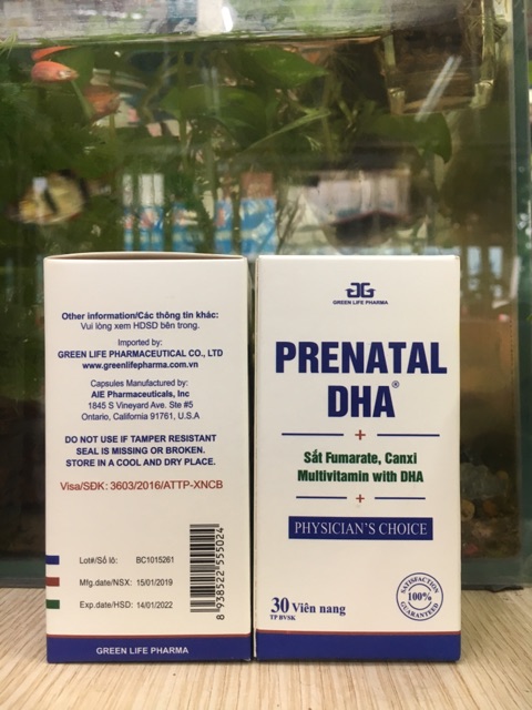 Viên uống PRENATAL DHA cho bà bầu và mẹ sau sinh