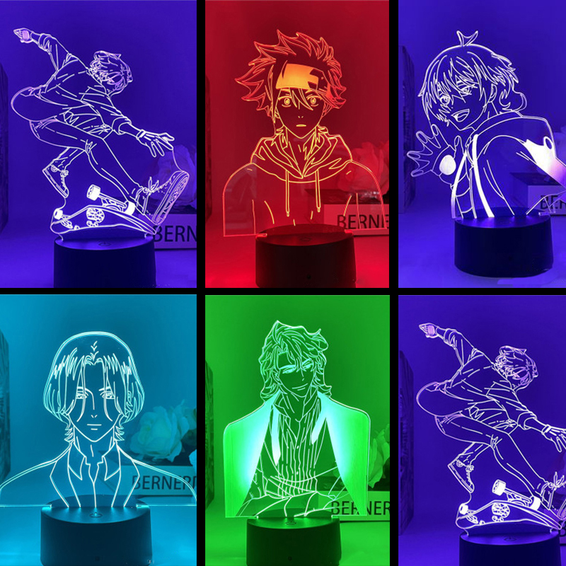 HOT Mới Đèn Led Để Bàn Hình Anime Kyan Reki Langa Hasegawa Miya 3d Sk8