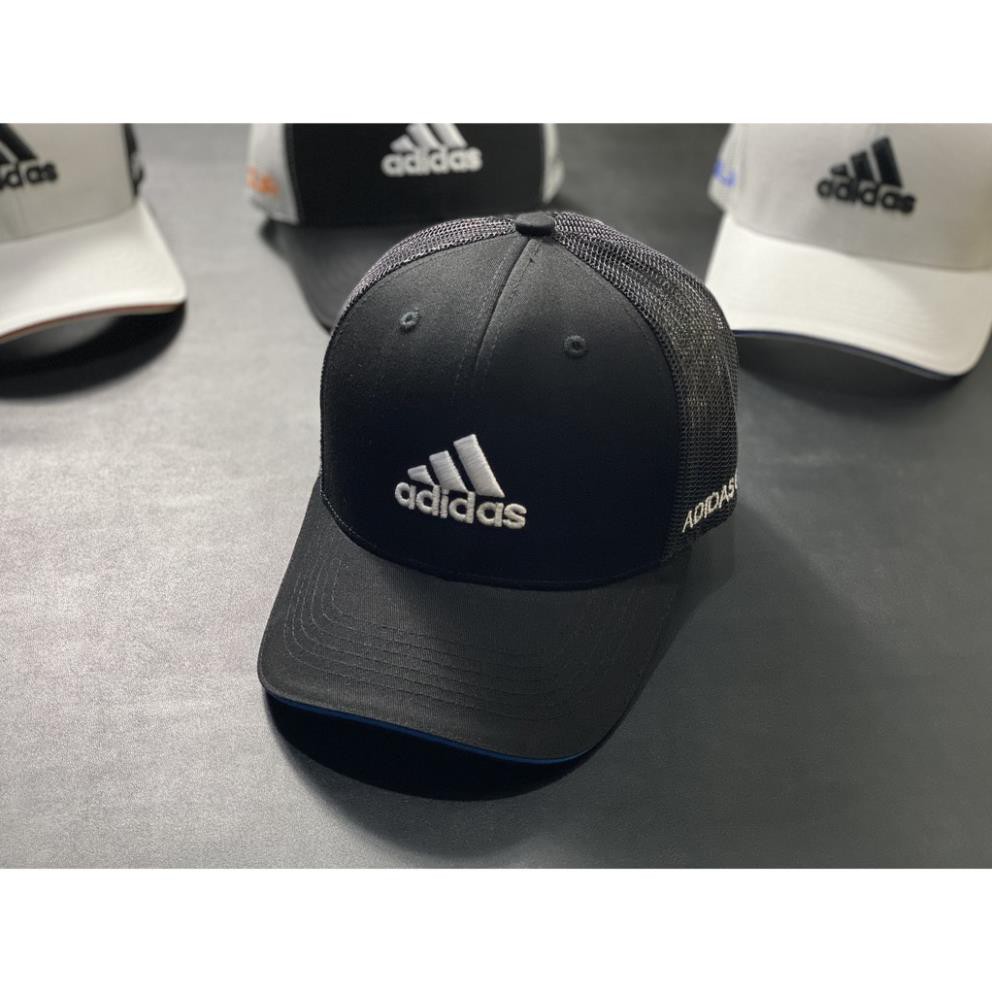 Nón kết Mũ lưỡi trai Adidas trắng logo thêu đen dành cho nam nữ Free size - Hàng VNXK 👒