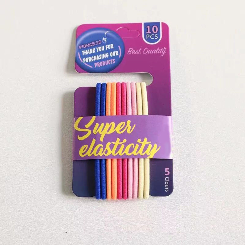 Set 10 Dây Buộc Tóc Nylon Họa Tiết Hoạt Hình Màu Sắc Ngọt Ngào Cho Nữ