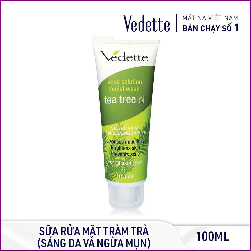 SỮA RỬA MẶT TRÀM TRÀ 100ml TEA TREE OIL VEDETTE - SÁNG DA VÀ NGỪA MỤN - TP05001005013