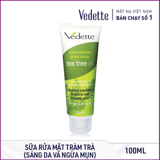 SỮA RỬA MẶT TRÀM TRÀ 100ml TEA TREE OIL VEDETTE - SÁNG DA VÀ NGỪA MỤN - TP05001005013
