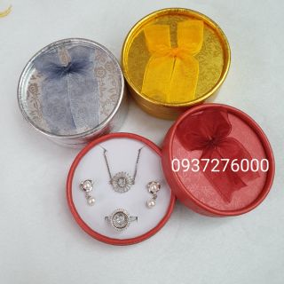 Combo 12 hộp giấy tròn đựng bộ trang sức