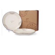 Đĩa sứ tráng men tròn trơn BST Clock họa tiết đồng hồ cổ điển - DST Việt Nam