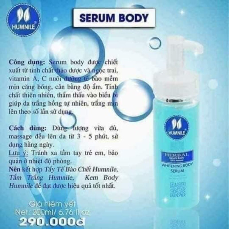 SERUM BODY HUMNILE chính hãng