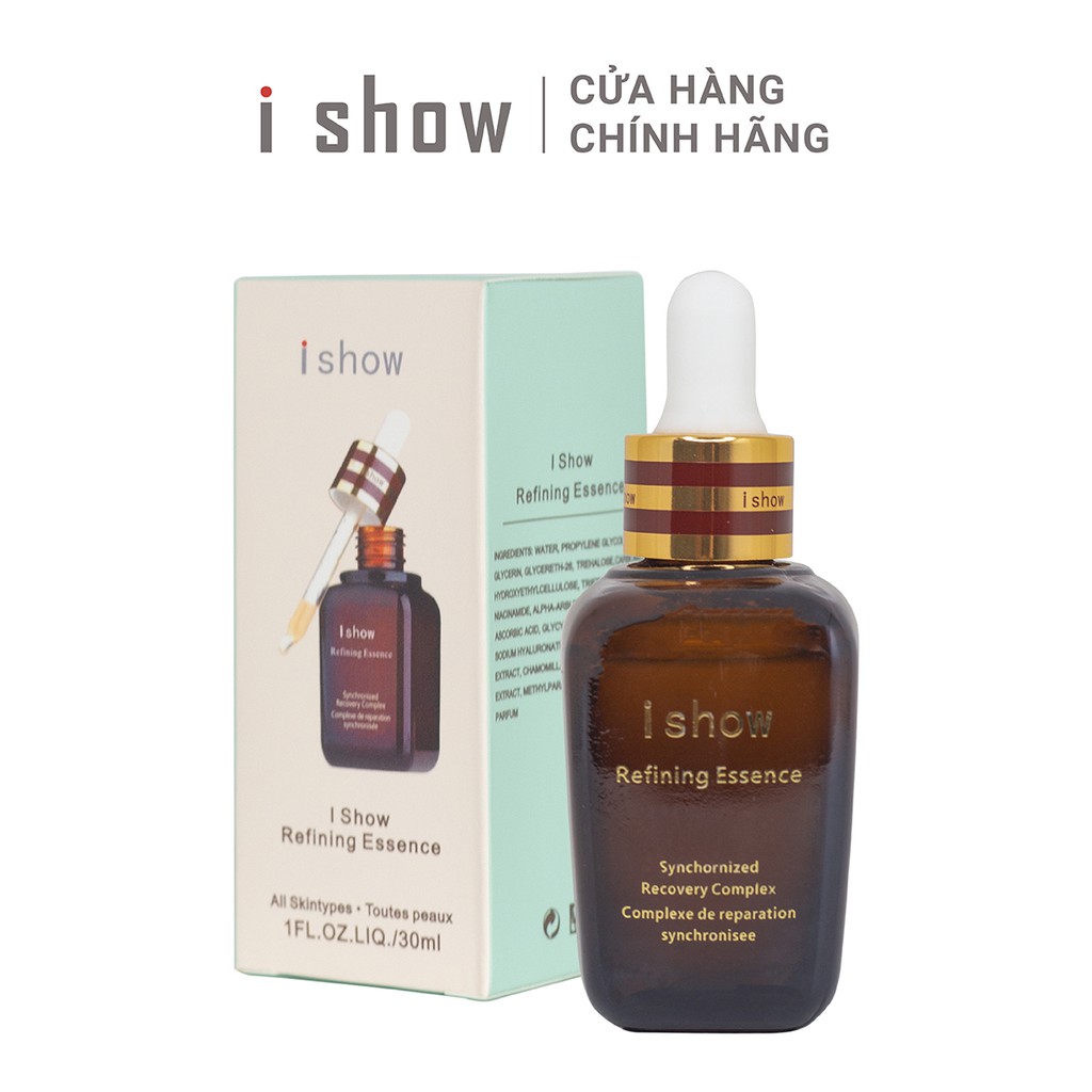 [KÈM QUÀ TẶNG 2 MẶT NẠ NHA ĐAM] Serum Ngăn Ngừa Lão Hóa ISHOW REFINING ESSENCE OIL Dung Tích 30ml Giúp Trẻ Hóa Làn Da