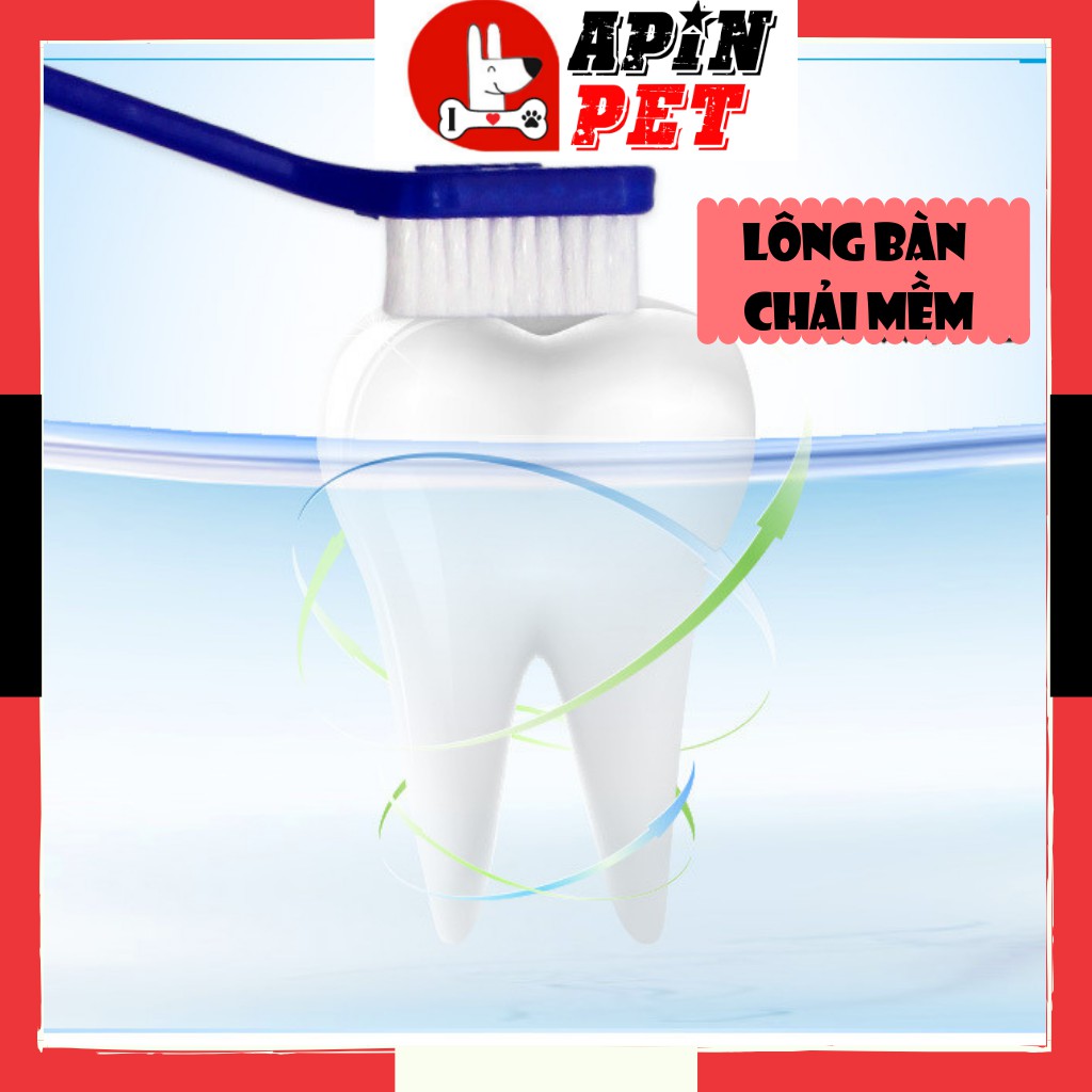 Bàn Chải Đánh Răng Cho Chó Mèo 2 đầu tiện dụng-Shop Apin Pet