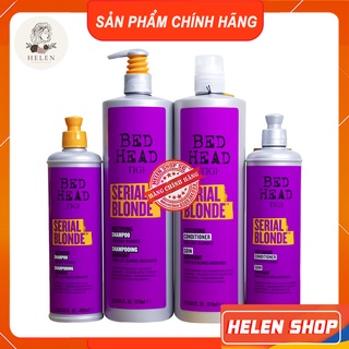 Gội xả tigi bed head serial blonde 400-970ml | lựa chọn tốt cho tóc tẩy, phục hồi tóc hư tổn, chăm sóc tóc nhuộm