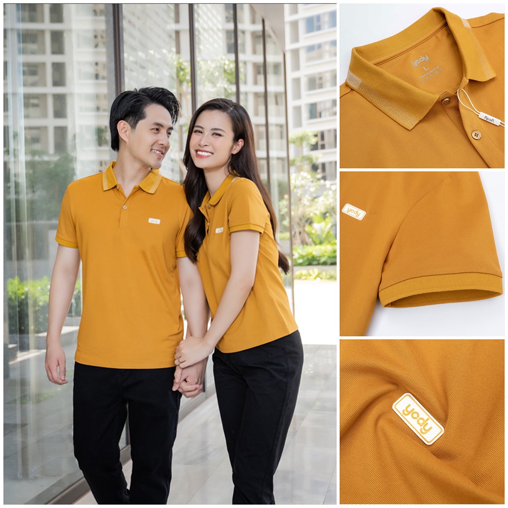 Áo đôi tình nhân combo 2 áo polo mắt chim thương hiệu YODY APM3299 và APN3340