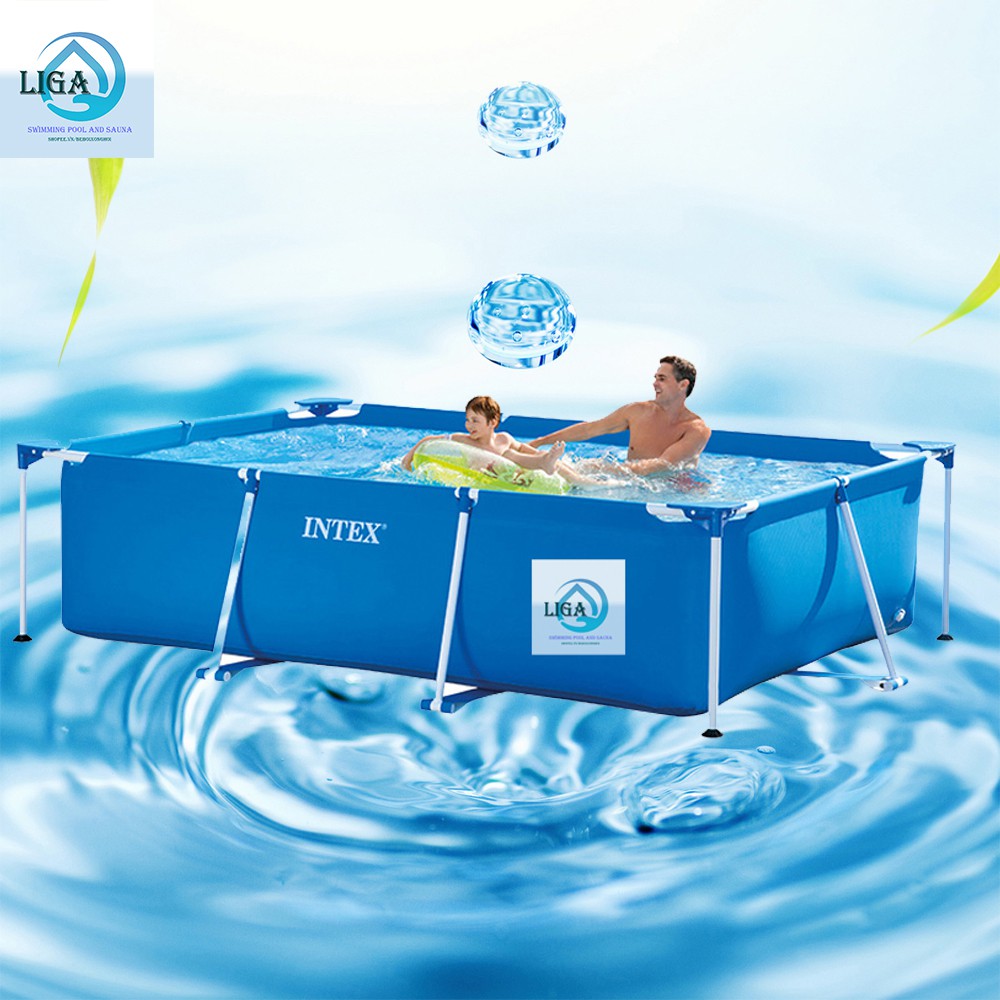 BỂ BƠI KHUNG KIM LOẠI INTEX - BỂ BƠI LẮP GHÉP - BỂ BƠI DI ĐỘNG - CHẤT LIỆU PVC BỀN, ĐẸP
