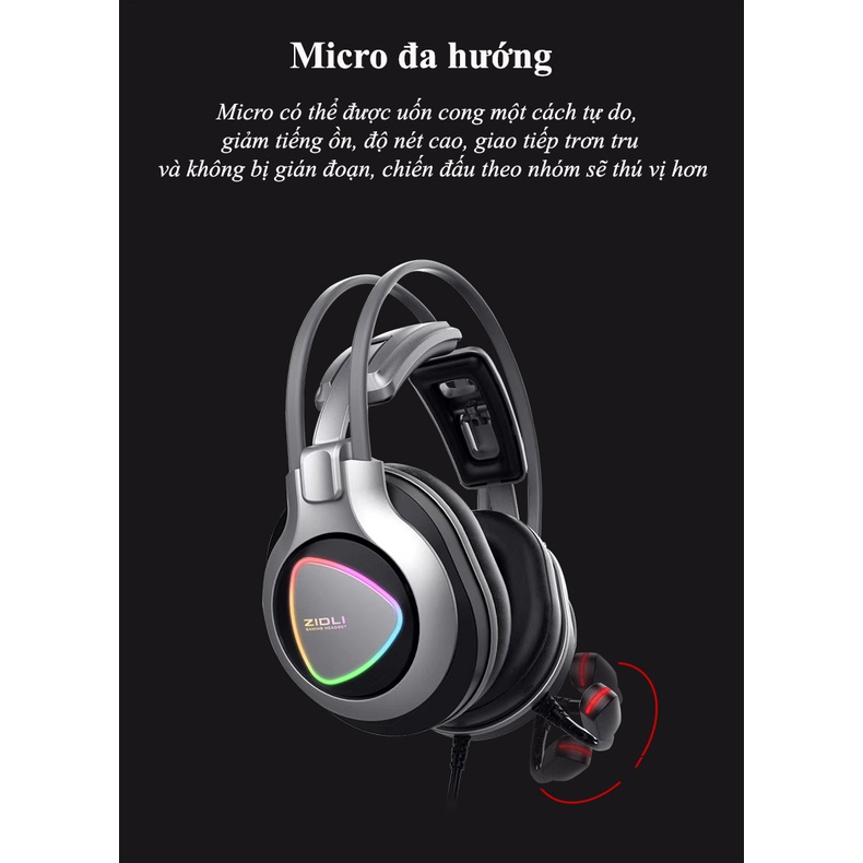 Giá siêu rẻ Tai nghe ZIDLI zcore ZH-A10 7.1 RGB Full Box - Hàng chính hãng