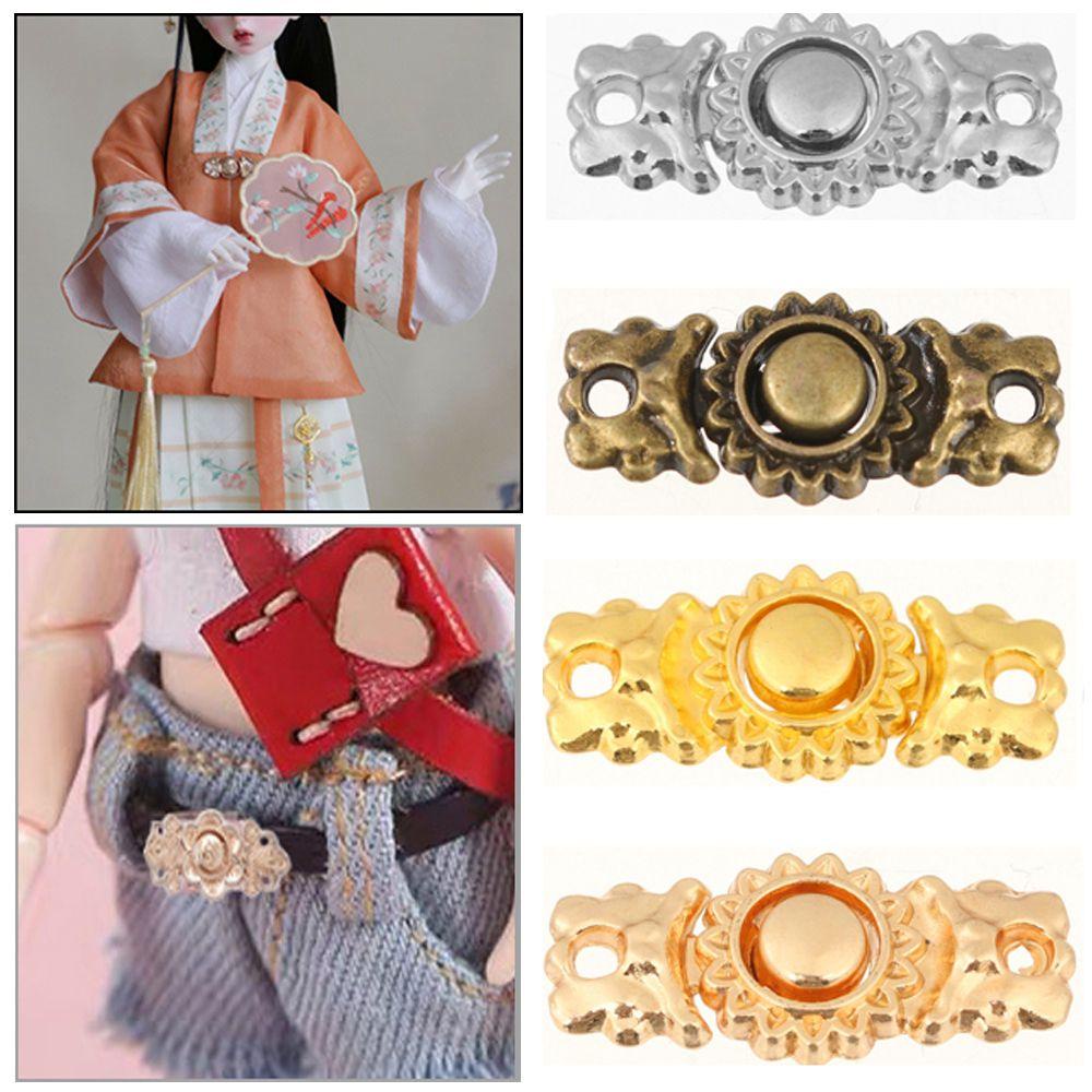 Set 4 Khóa Thắt Lưng 15mm Bằng Kim Loại Dành Cho Búp Bê