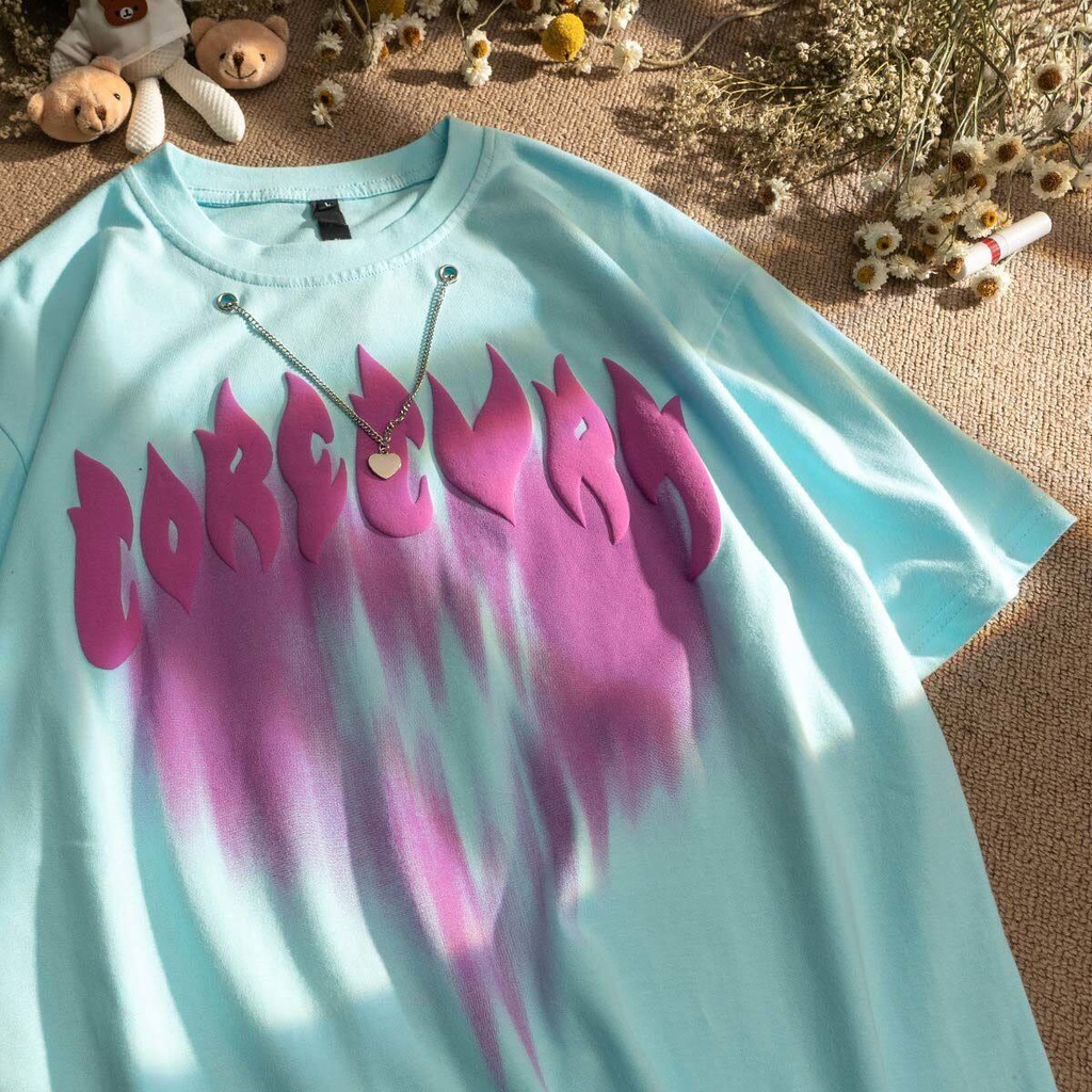 Áo Thun Tay Ngắn In Hình Trái Tim Thời Trang 011000