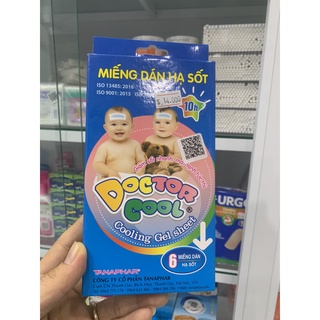 Miếng dán hạ sốt Docter Cool (Hộp 6 miếng dán) - Nguồn gốc thảo dược