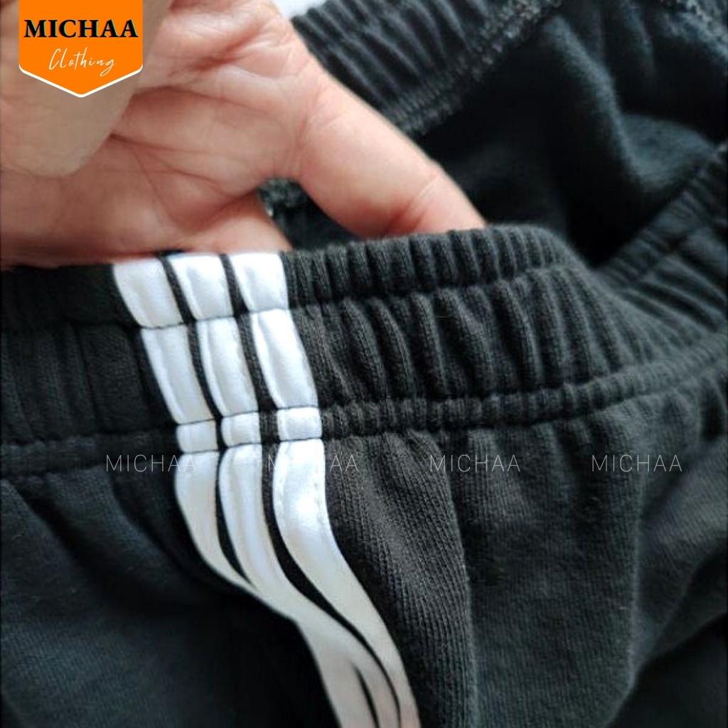 Quần Short 3 SỌC Nam Nữ Chất Nỉ Basic Thời Trang Ullzzang Form Rộng Unisex - MICHAA