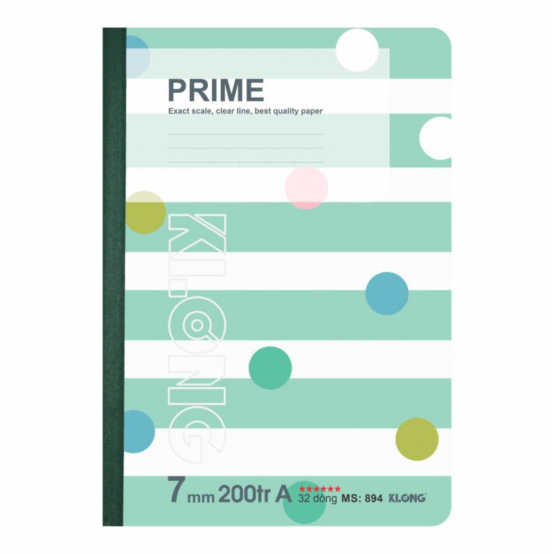 Vở kẻ ngang Prime - 200 trang B5 KLONG MS: 894