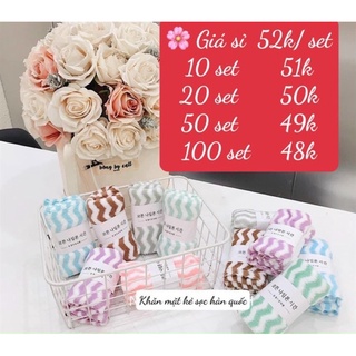 Set 10 khăn mặt kẻ sọc hq