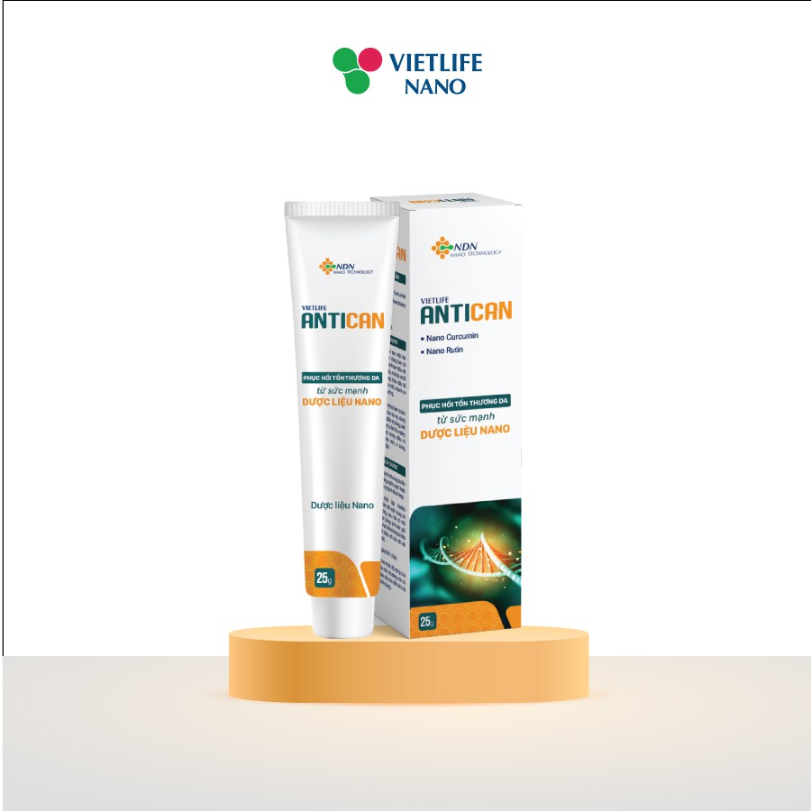 Vietlife Antican GEL bôi 25g - Bộ 5 Gel Hỗ trợ bỏng sẹo thâm từ dược liệu Nano