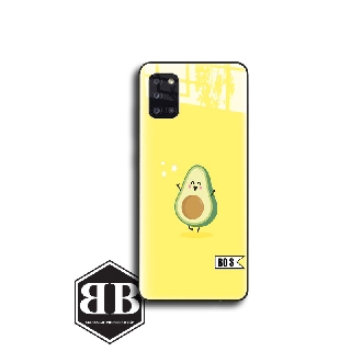 Ốp lưng kính cường lực SAMSUNG A31 / A51 / A71 trái bơ siêu dễ thương