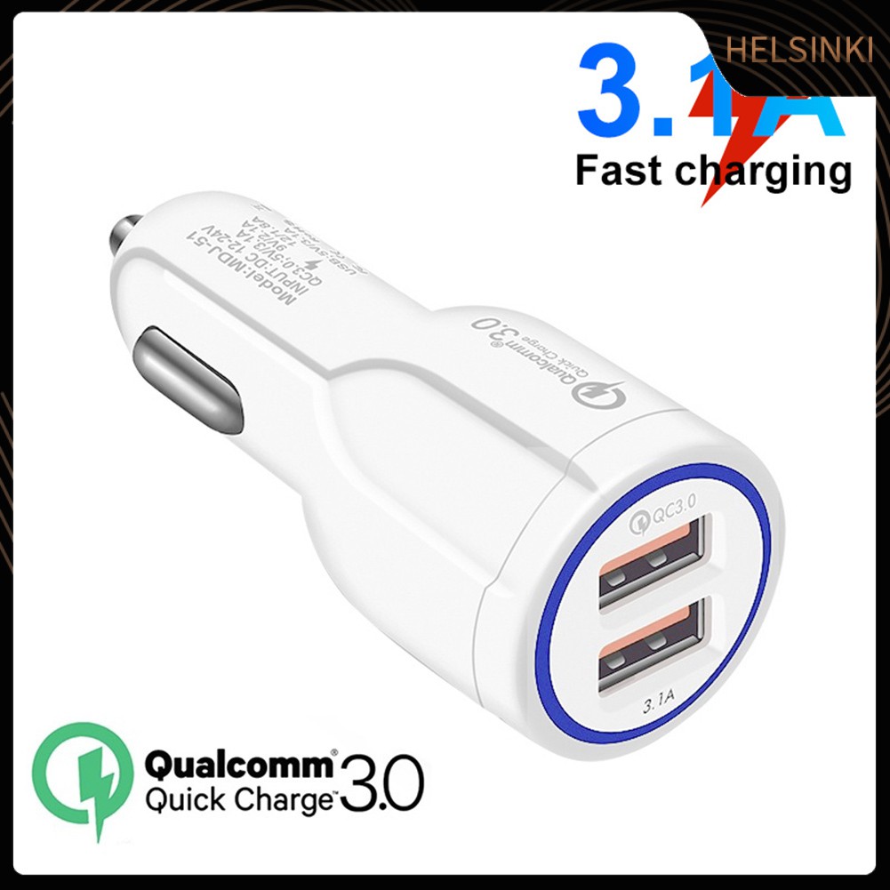 Tẩu Sạc Nhanh Usb 3.1a Qc 3.0 Cho Xe Hơi