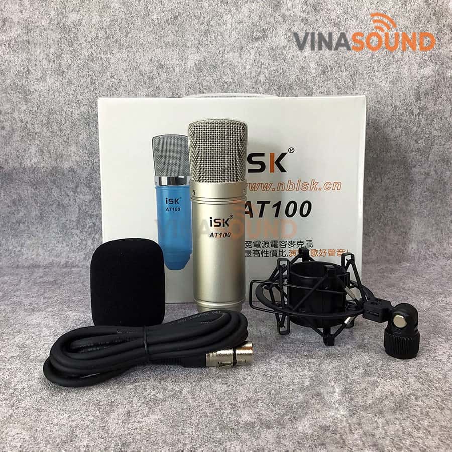 Bộ Mic Hát Livestream Sound Card K600 &amp; Mic ISK AT100. Âm Thanh Cực Hay , Dễ Dàng Lắp Đặt . Bảo Hành 12 Tháng