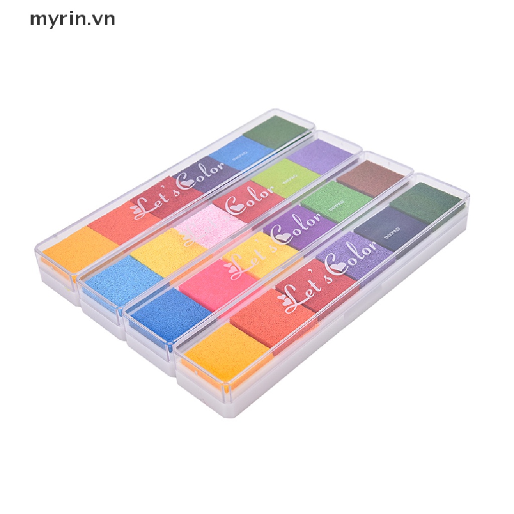 Đệm Mực Con Dấu Bằng Cao Su Không Độc Hại 6 Màu Tùy Chọn DIY