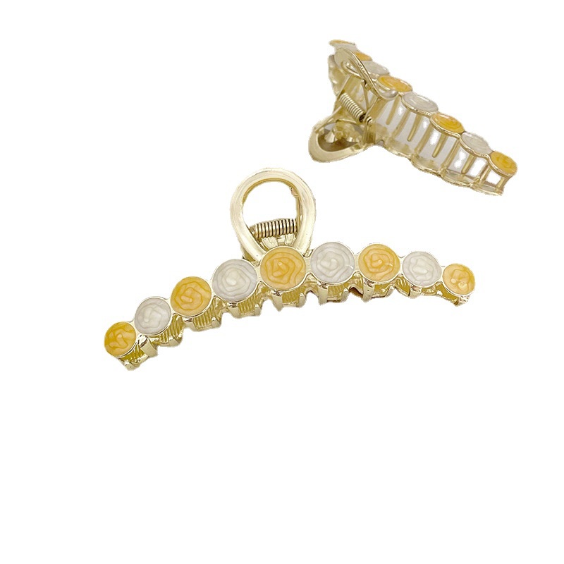 Kẹp Tóc Kim Loại Đính Ngọc Trai Lớn Phong Cách Hàn Quốc Sang Trọng Thời Trang