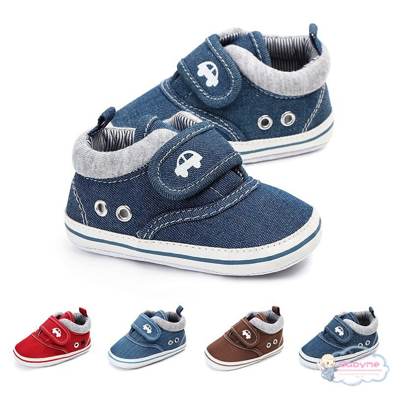 Giày cotton bít mũi phối khóa dán thiết kế xinh xắn dành cho các bé